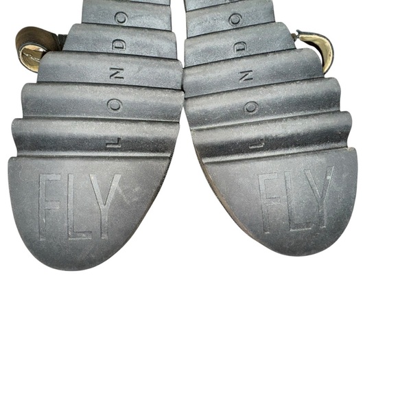 Fly London Black Leather Slide Sandals • Comfortable Wedge Sole Size 40 US 9-9.5 - Picture 9 of 13